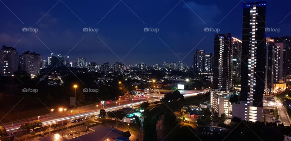 Highway Malaysia Night view