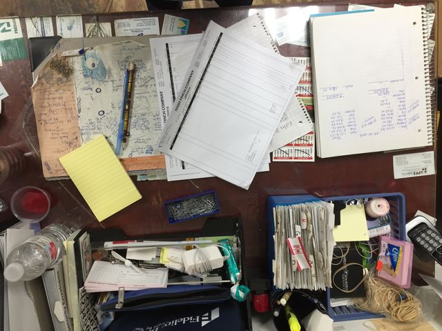 Messy desk
