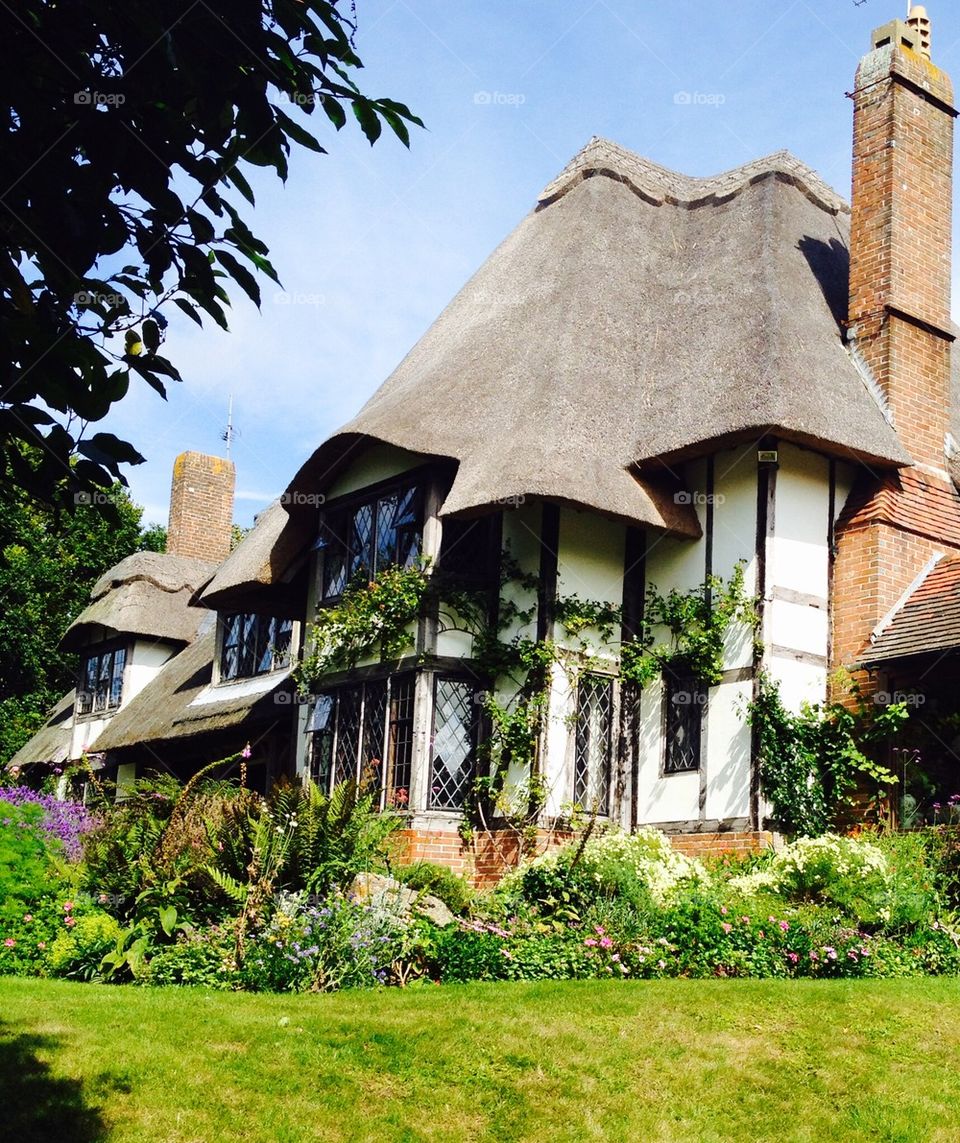 English Thatched Roof Mansion