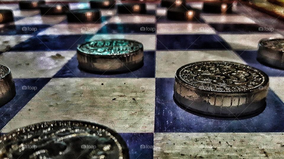 playing checkers