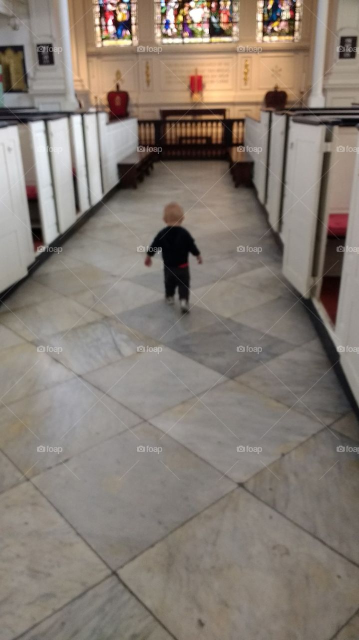child in church