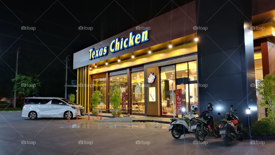 Texas Chicken restaurant chain in Bangkok, Thailand.