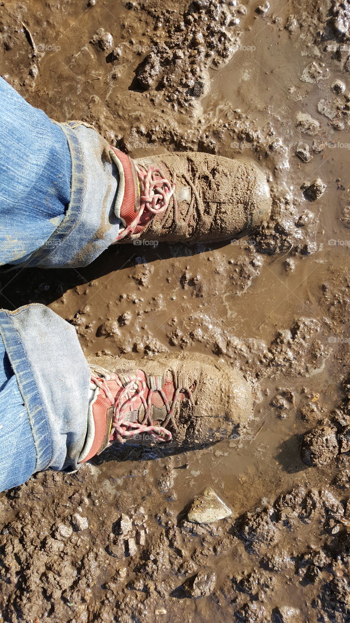 muddy boots