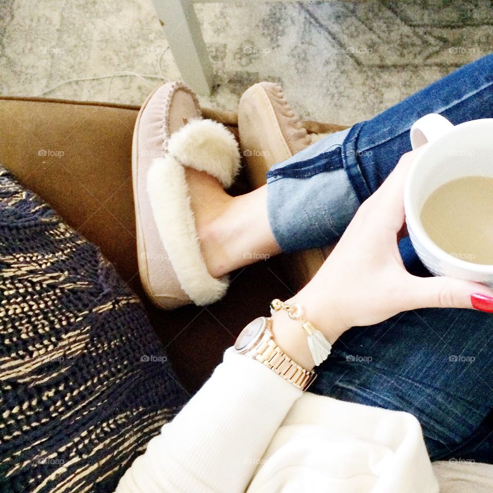 Coffee and slippers