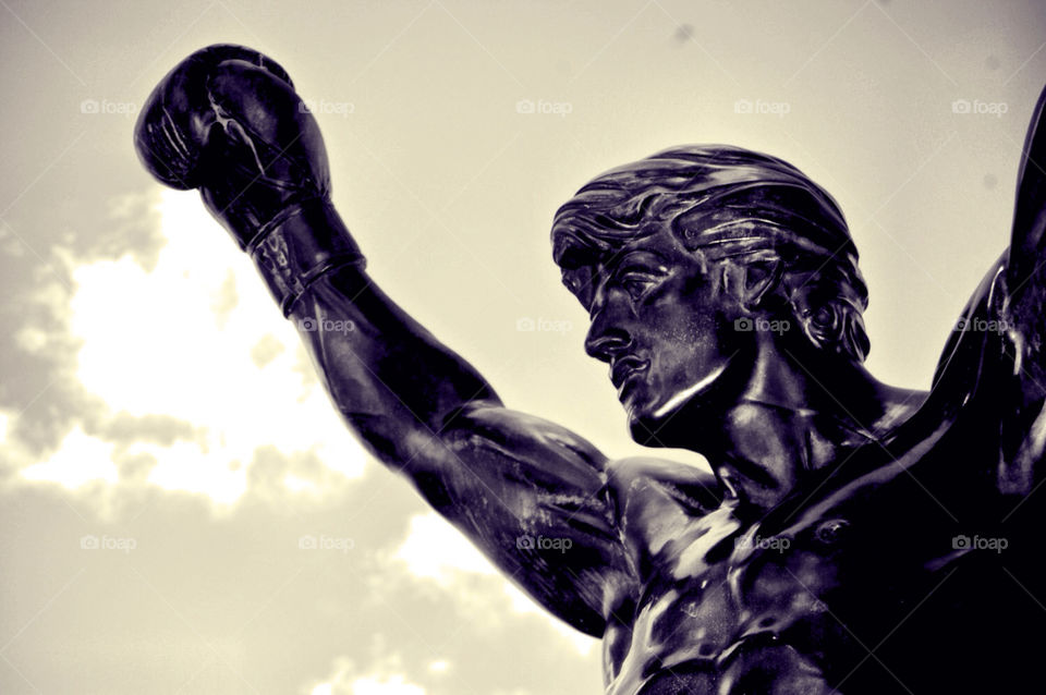 statue fighter rocky boxer by tettey