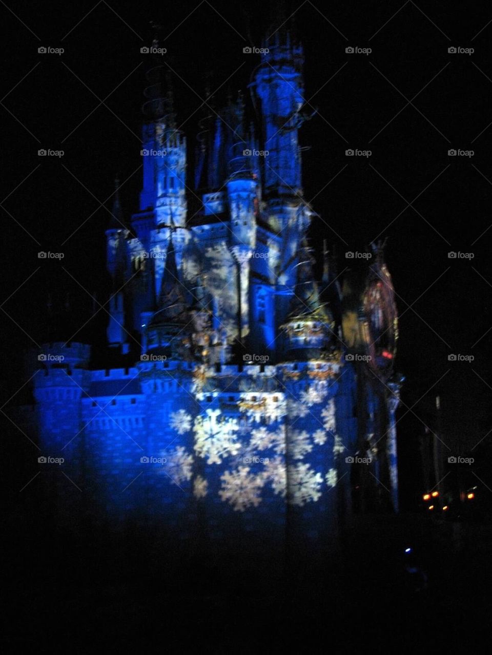 Disney castle winter