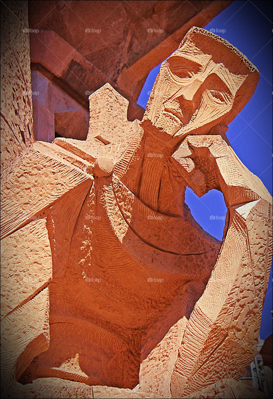 Sad at the cathedral