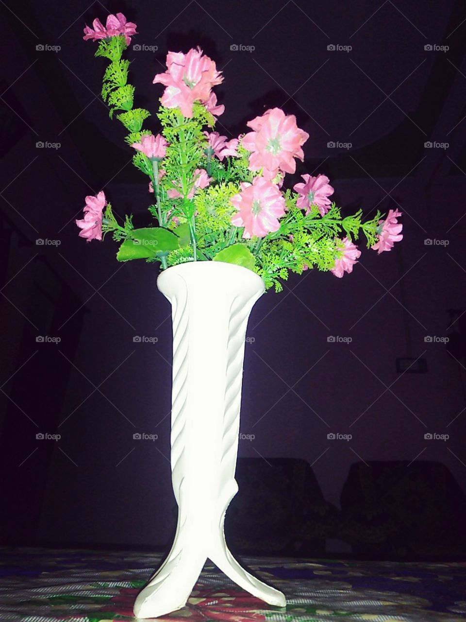 Pink flower of plastic modal....