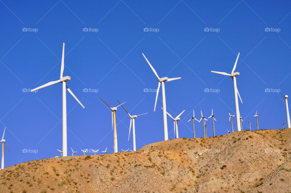 Wind Turbines in Palm Springs California.