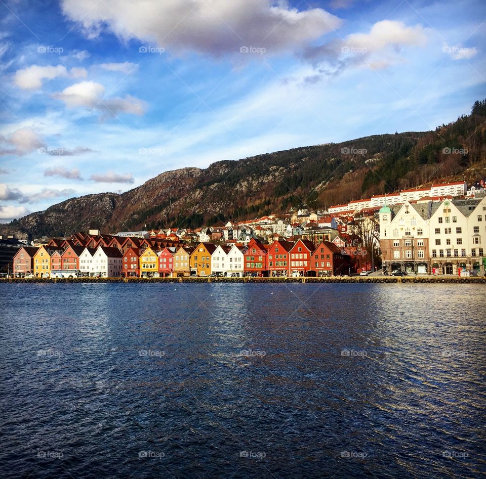 Skyline of Bergen 