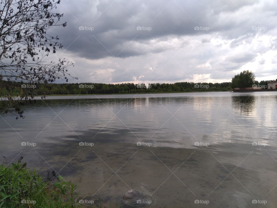 lake spring time beautiful landscape