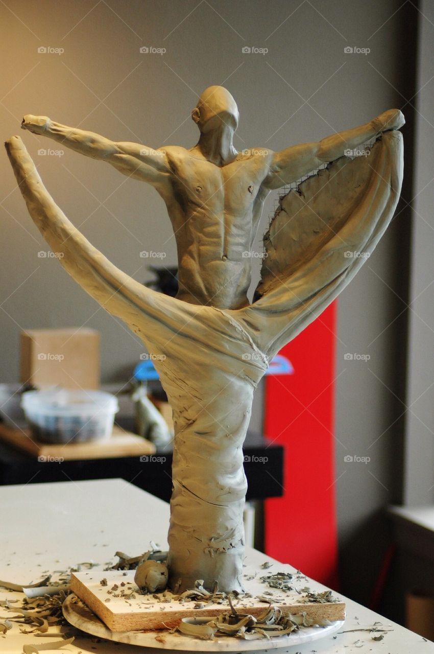 Clay sculpture 