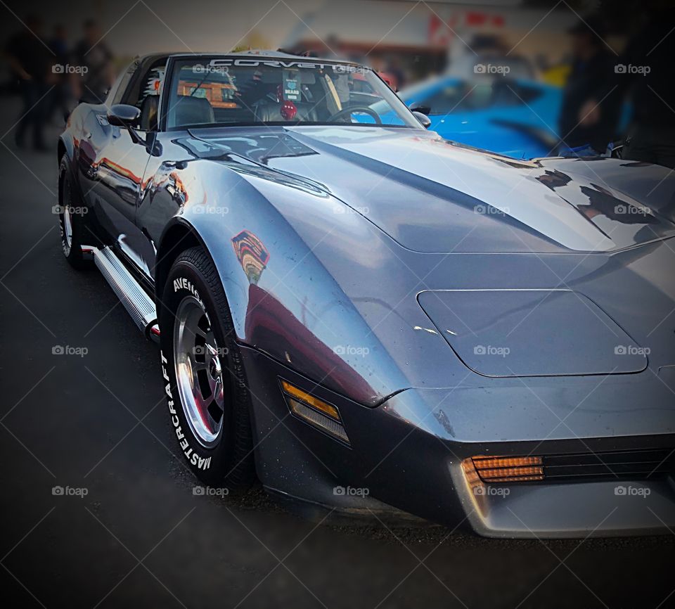 Silver corvette