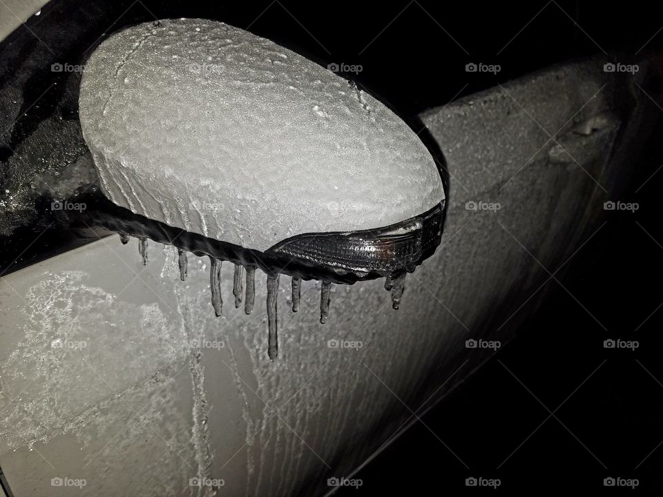 Ice on a car