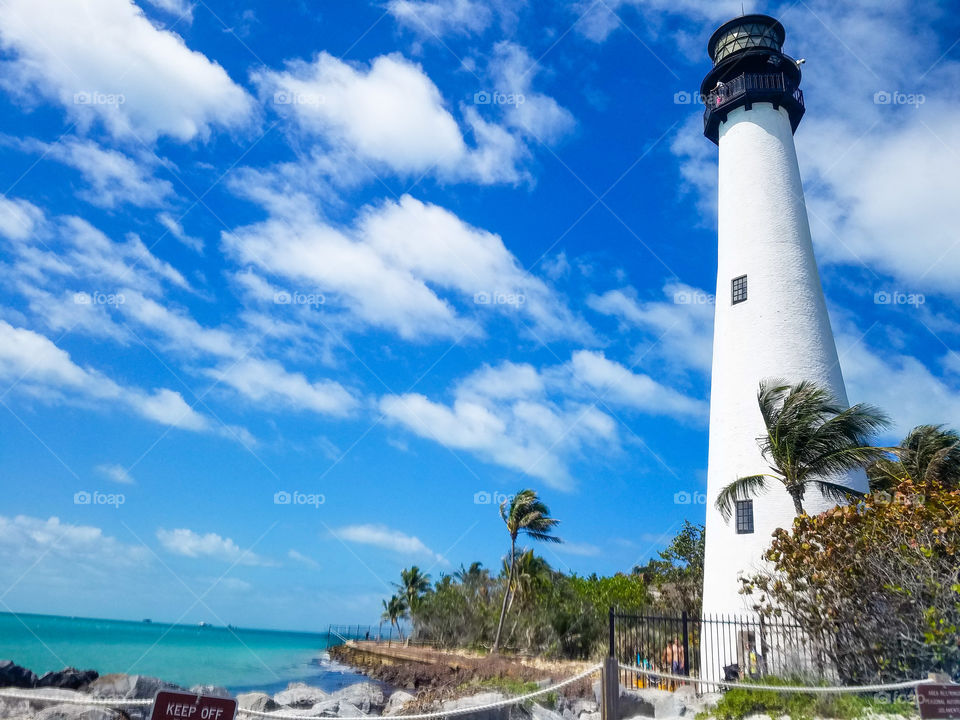 rebuilt historic lighthouse- Bill Baggs Cape Florida State Park