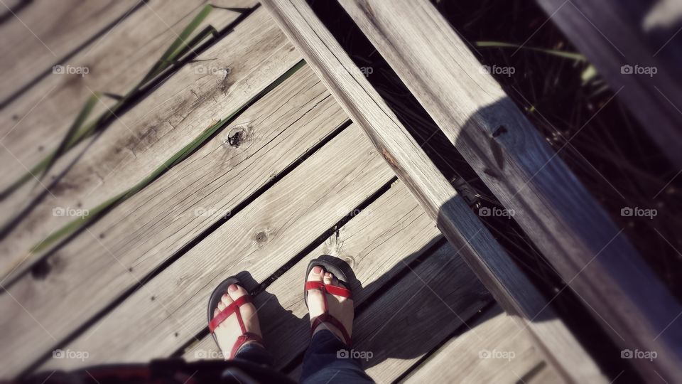 Standing on Boardwalk 