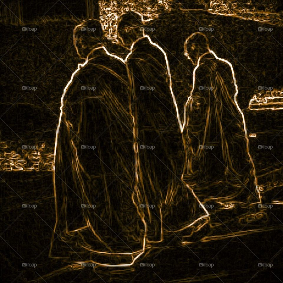 Monks on a walk