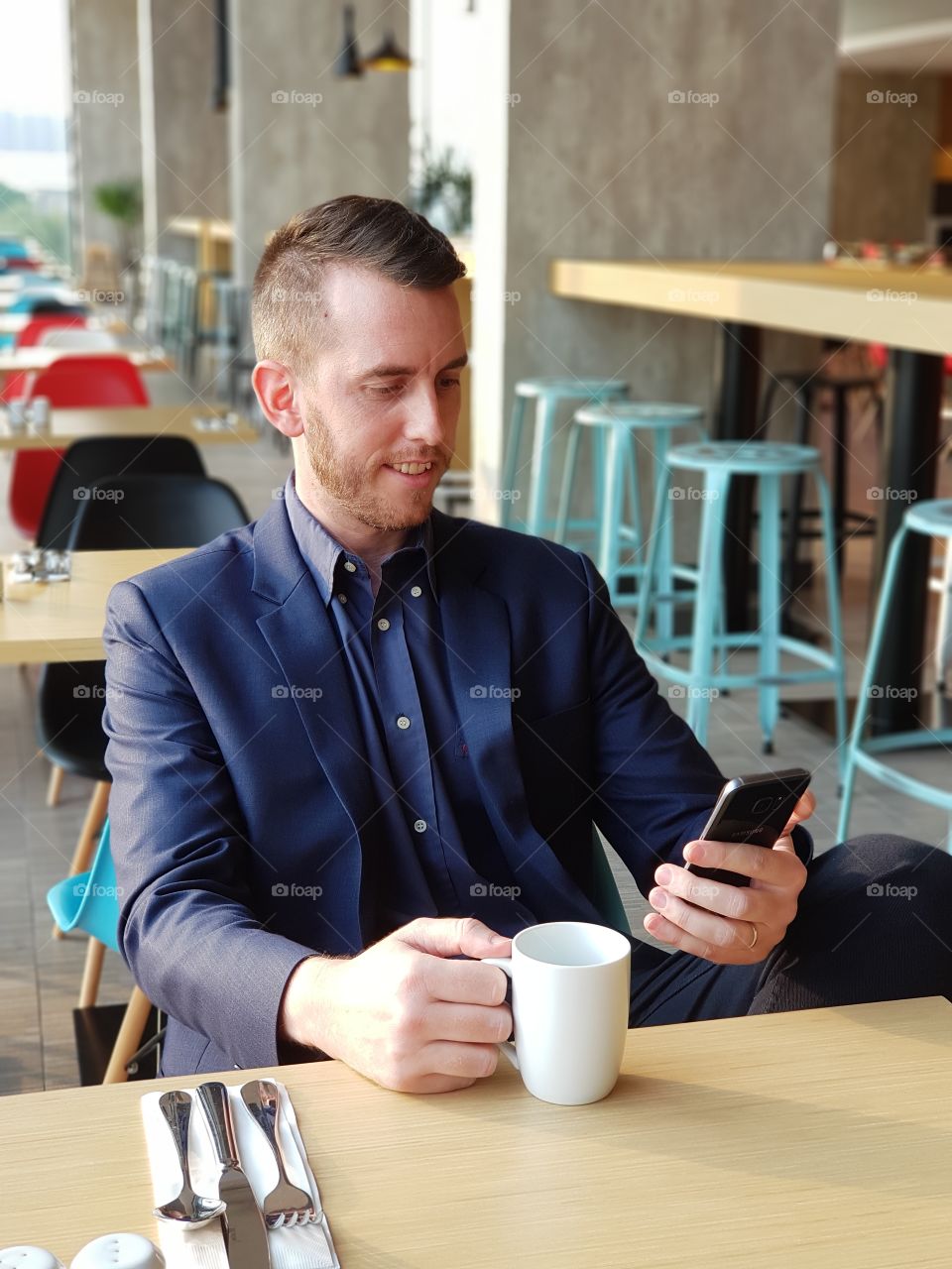 Coffee, Indoors, Man, Table, Furniture