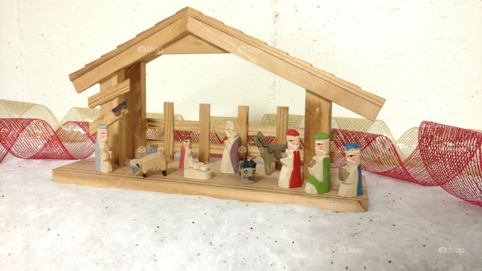 Minimalist Christmas nativity