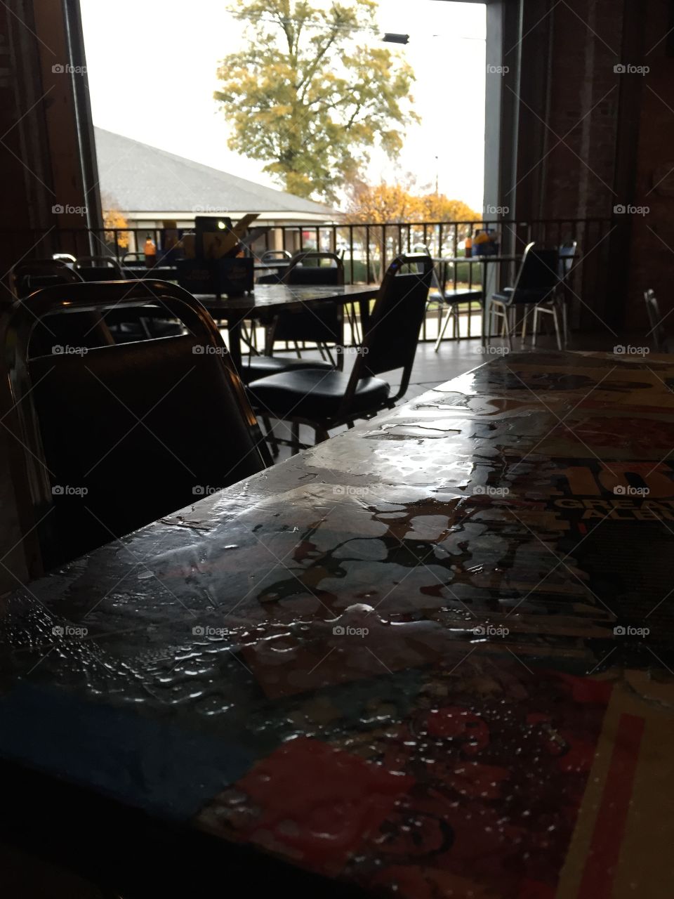 Tables in a restaurant 