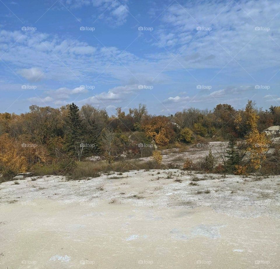 an autumn day at the quarry