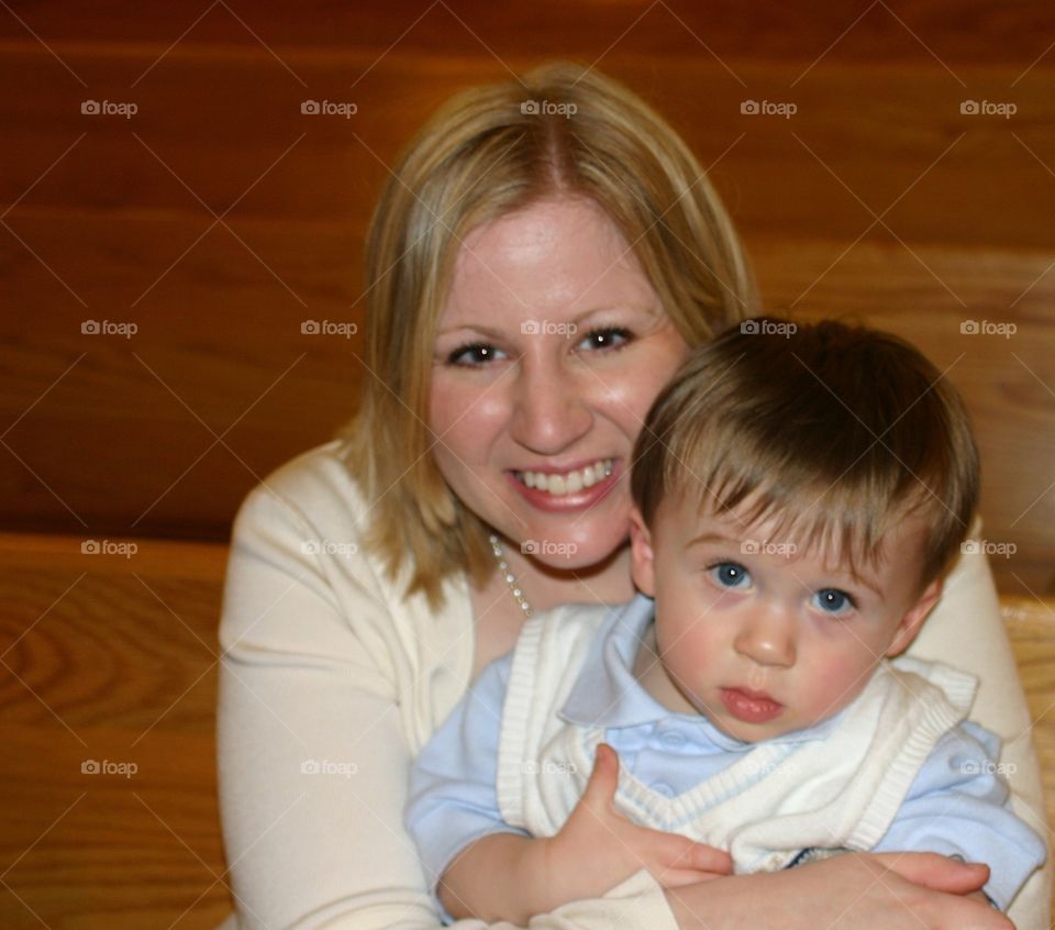 Smiles and Laughter, smiling mother with her child 