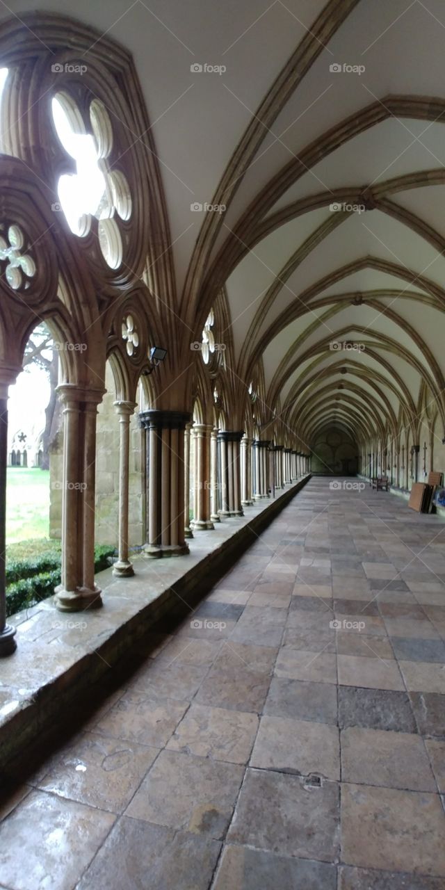 cloister of Salisbury cathedral