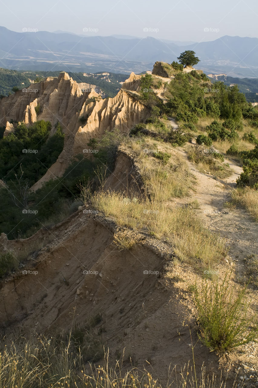 Eroded hills