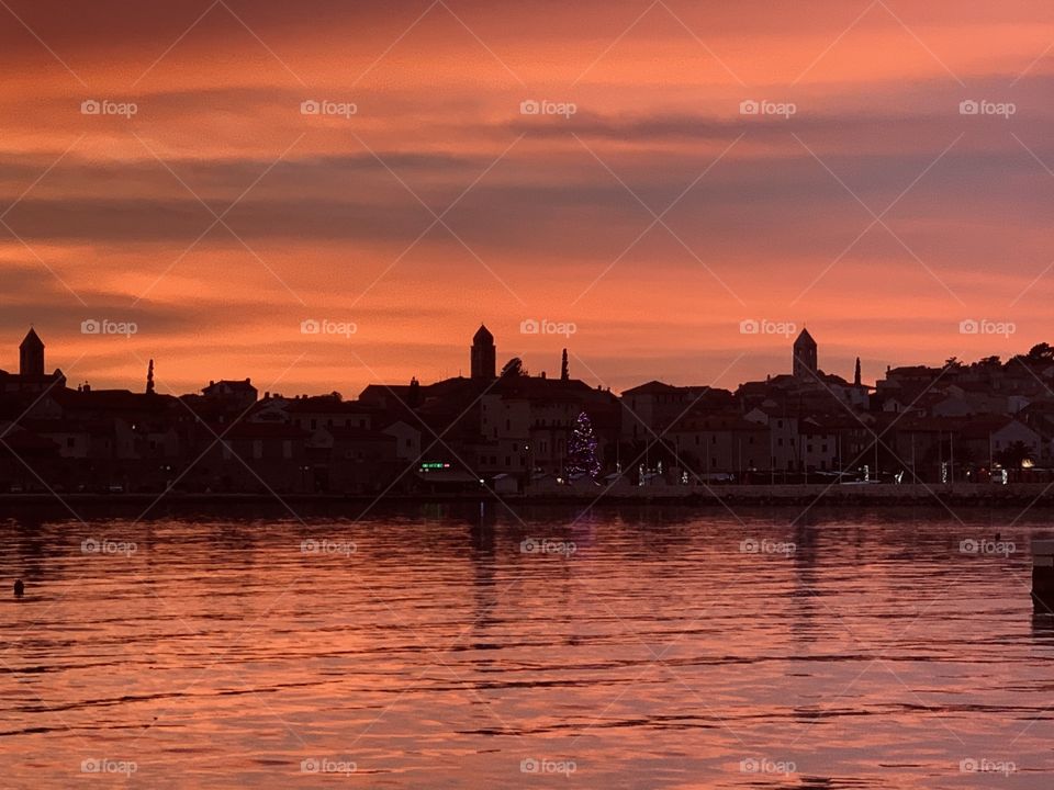 Sonnenuntergang Rab Kirchen