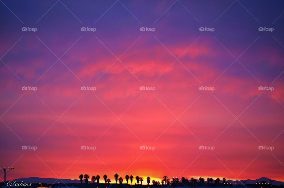 Airport sunset