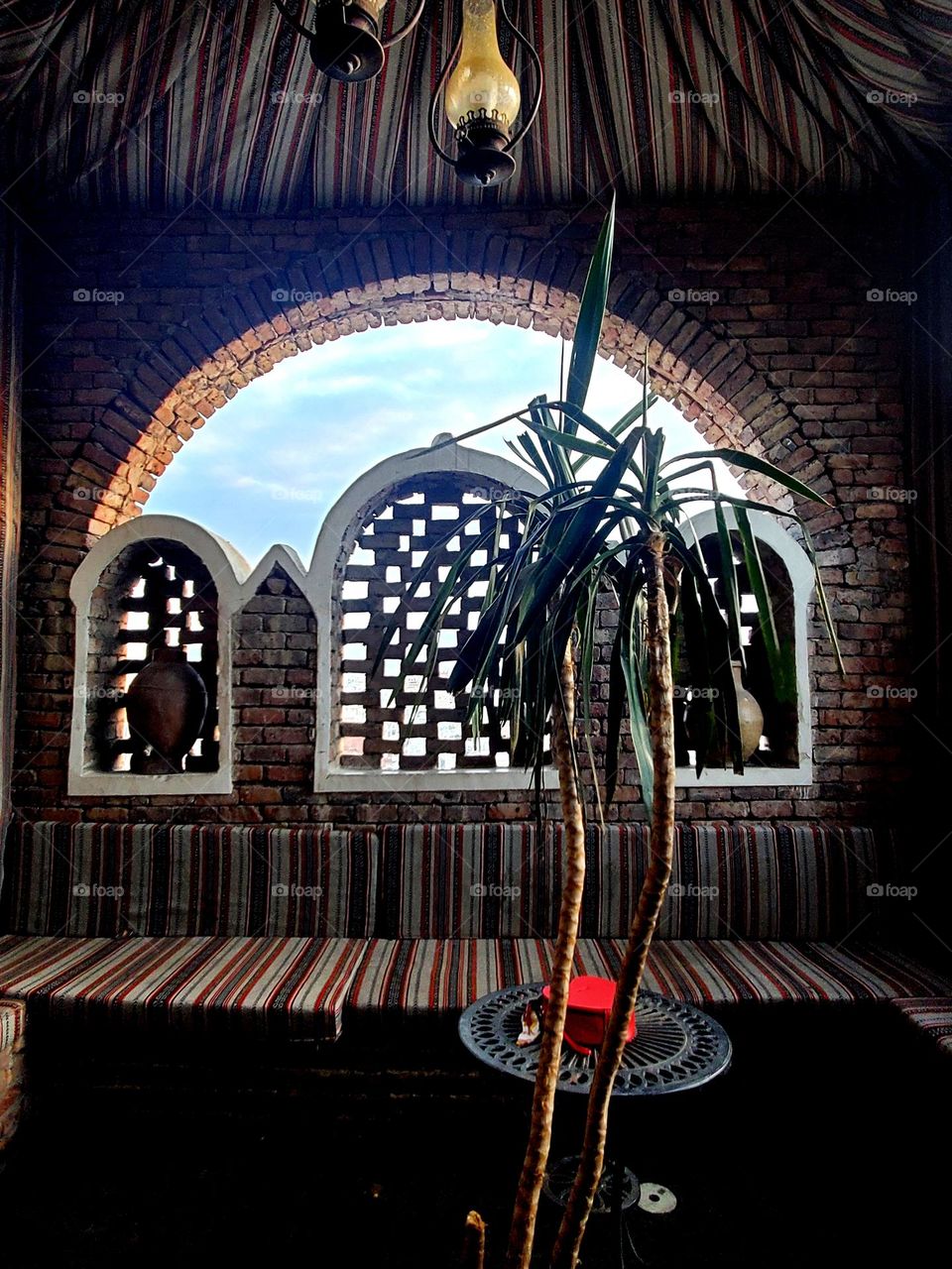 Rest in an old antique building