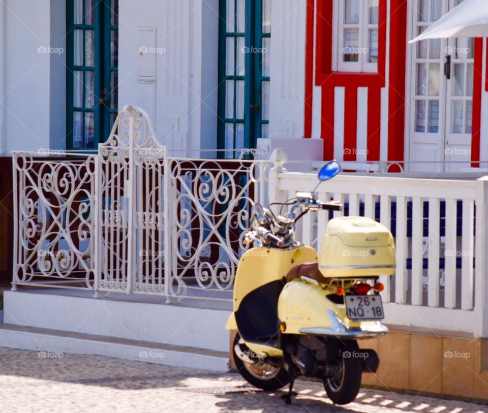 Yellow scooter 