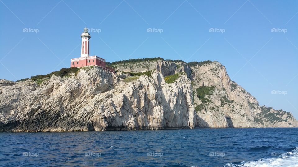 another lighthouse. boat tour around Capri