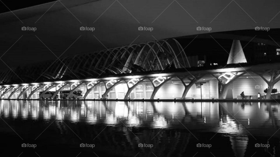 Construction#art#reflect#lake#bridge