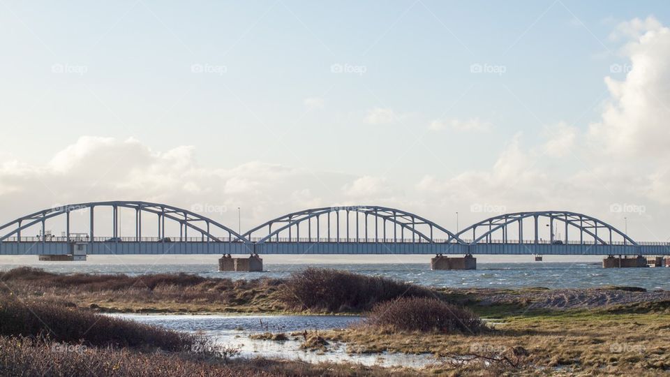 Bridge across channel