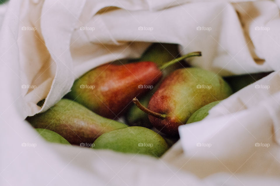 Pears in the eco tote bag