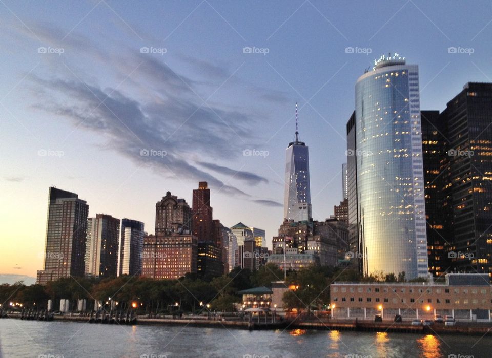 On circle line across Manhattan. Sight from a circle line tour across Manhattan 