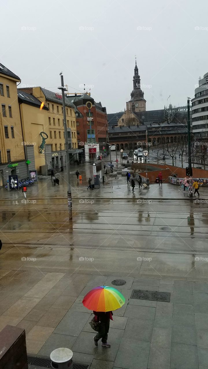 Rainbow umbrella