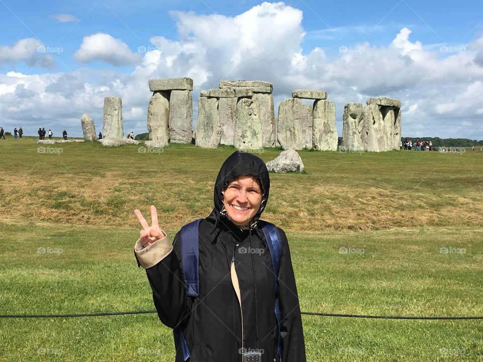 Peace out at Stonehenge 