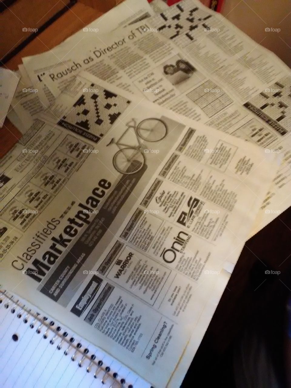 collection of old newspapers be turned into placemats.