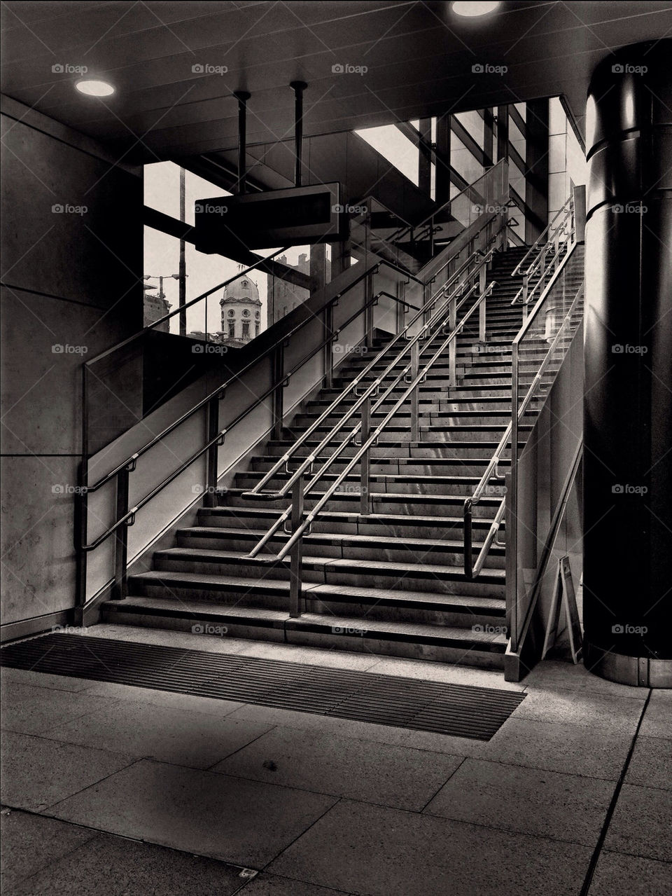 Tube station stairs