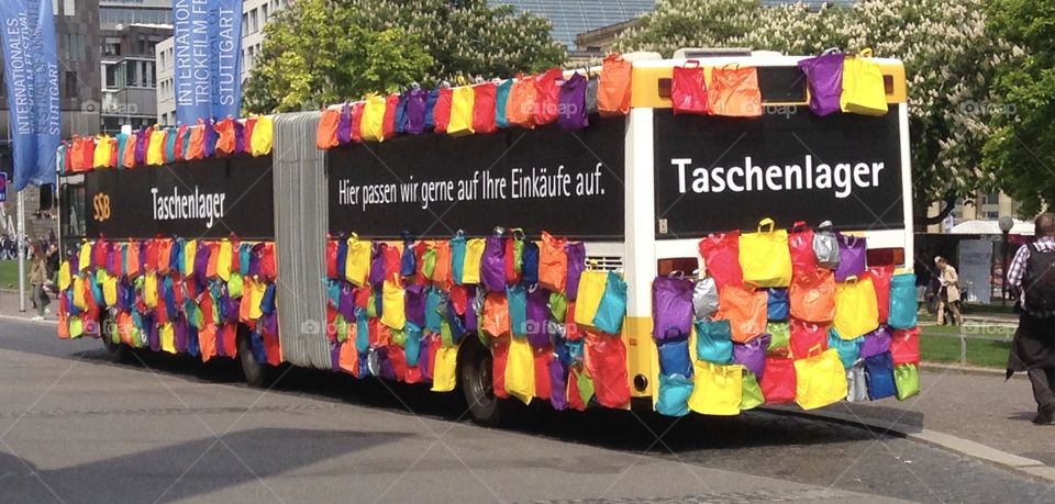 Bus Taschen Bunt colored Colors Bags Stuttgart 