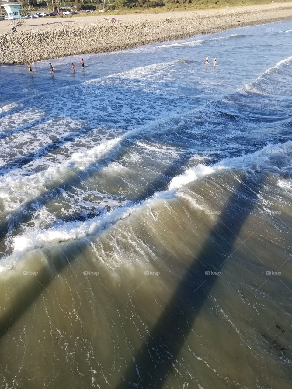 Pier Reflects Ocean