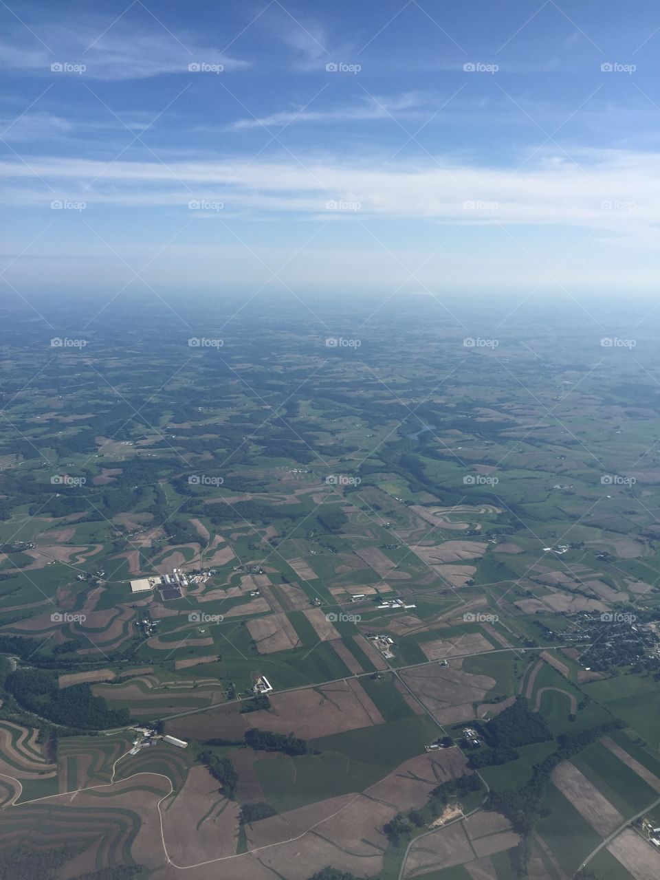 Midwest from an airplane