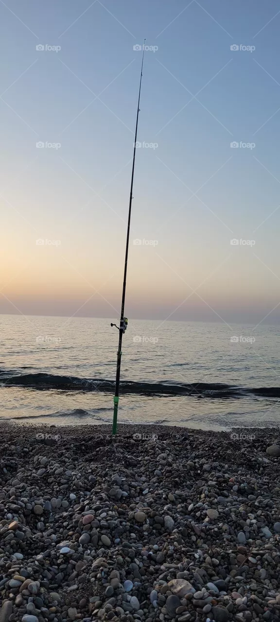 Surfcasting and beautiful sea