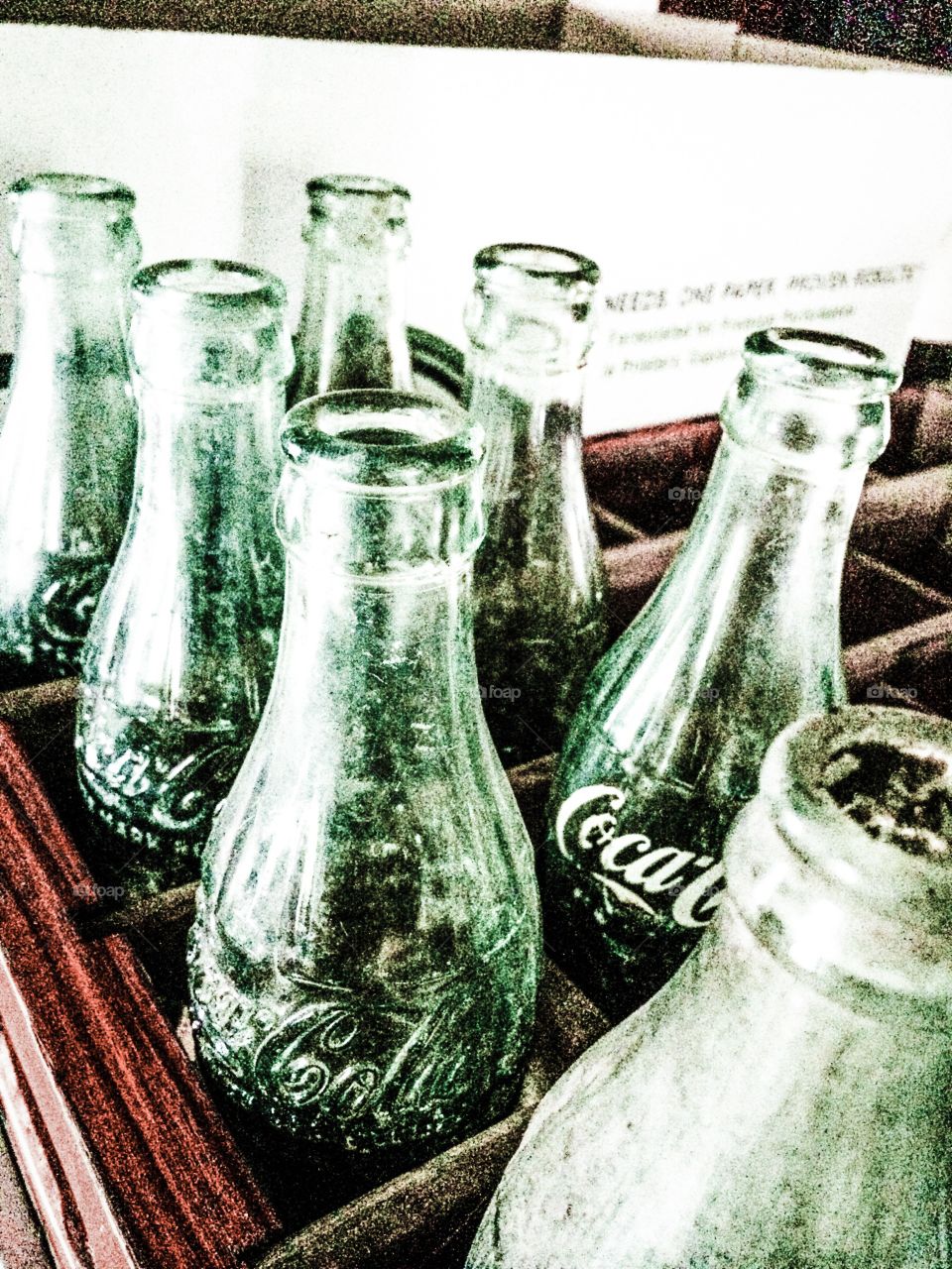 Vintage Coke Bottles. The taste that refreshes from yesterday. 