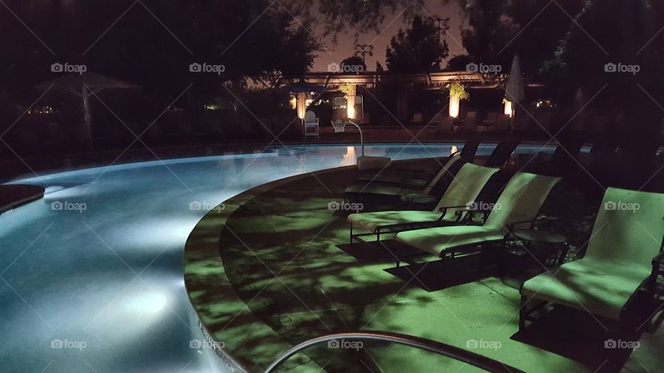 Poolside at Night