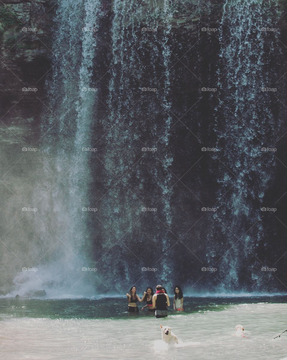 Waterfall + friends