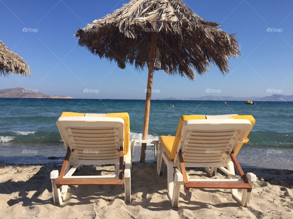 Beach of Tigaki, Greece