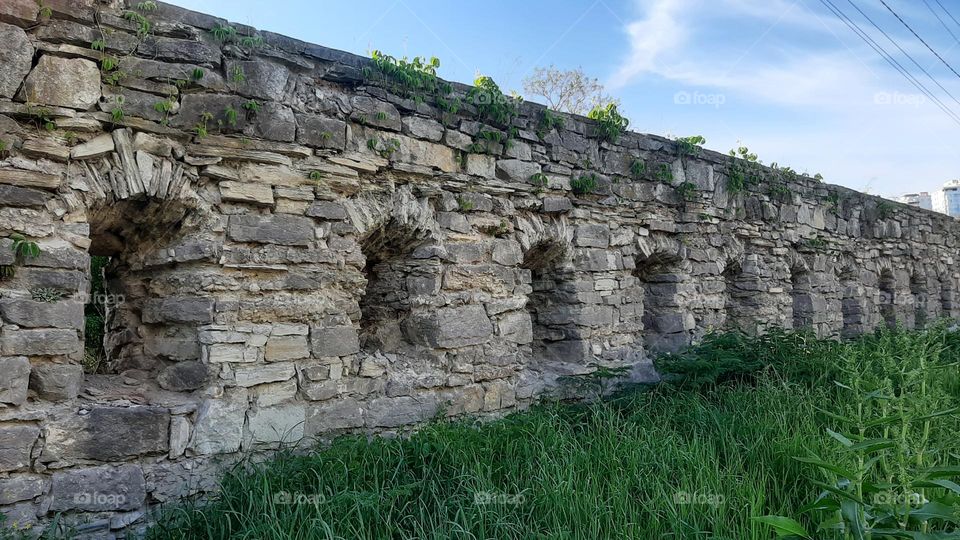 Wall with loopholes  medieval history medieval defensive wall